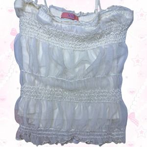 cream y2k coquette tank top